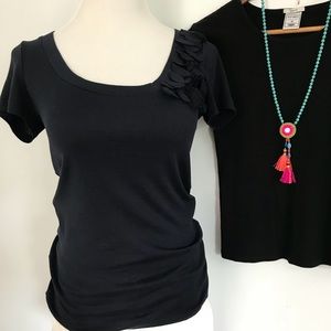 J. Crew Navy Blue Scoop Neck Tee